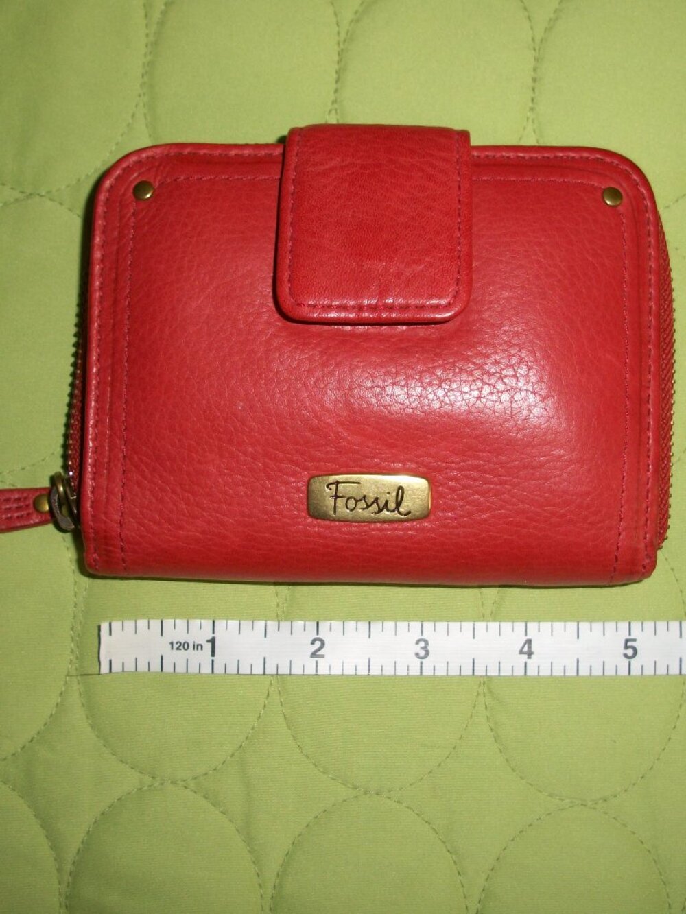 Fossil Red Leather Wallet